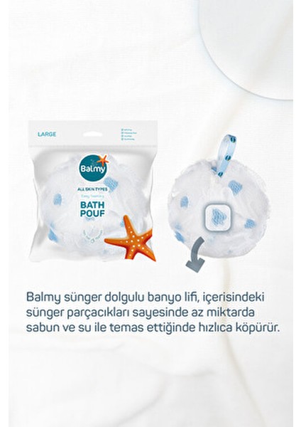 Large Banyo Lifi 5 Adet BPA İçermeyen Yumuşak ve Etkili Temizlik