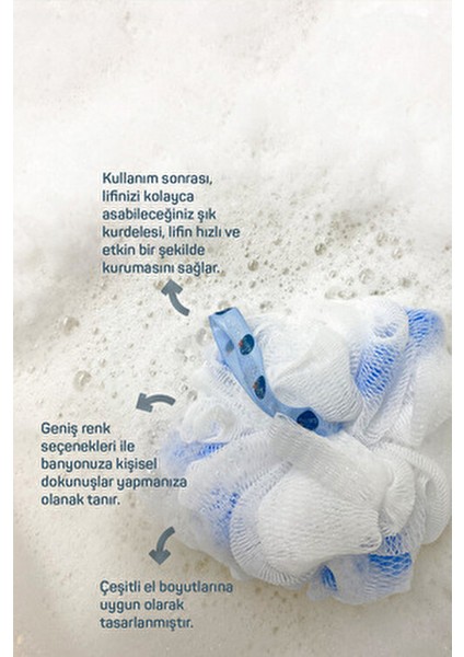 Large Banyo Lifi 5 Adet BPA İçermeyen Yumuşak ve Etkili Temizlik