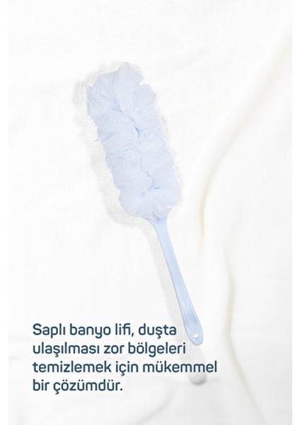 Naturel Saplı Banyo Lifi 2 Adet Pembe Mavi Cilt Temizleyici Özellikler