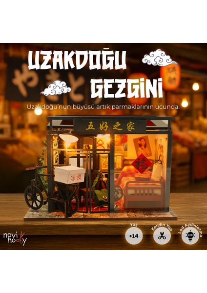 Minyatür Maket Ev Kiti | Maket Ev | Dıy Kendin Yap | LED Işıklı Maket Ev