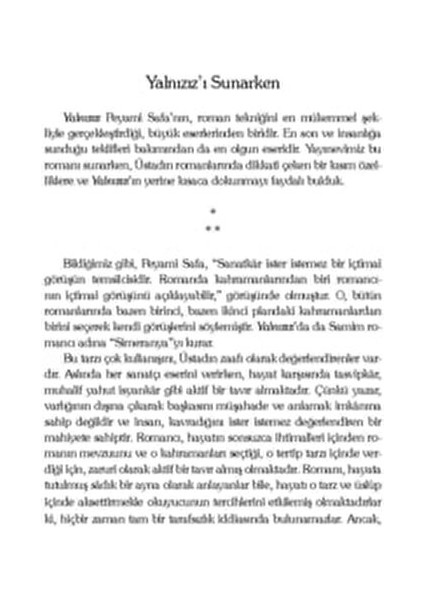 Yalnızız Peyami Safa Ciltsiz 416 Sayfa Derin Duygusal Analizler İçeren Eser indirimleri