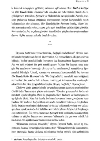 Yalnızız Peyami Safa Ciltsiz 416 Sayfa Derin Duygusal Analizler İçeren Eser