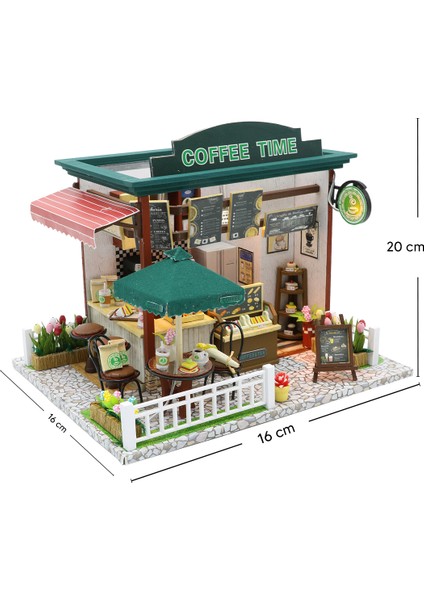 Kahve Durağı Minyatür Maket Ev Kiti | Maket Ev | Dıy Kendin Yap | LED Işıklı Maket Ev fiyatları