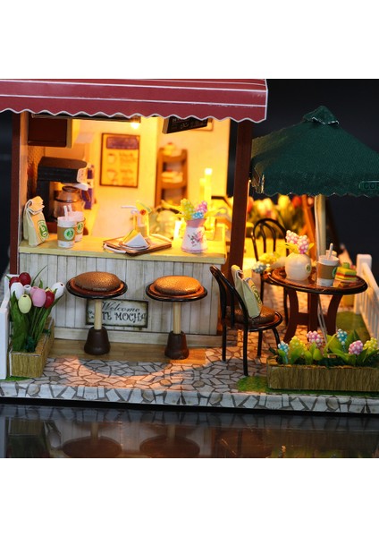 Kahve Durağı Minyatür Maket Ev Kiti | Maket Ev | Dıy Kendin Yap | LED Işıklı Maket Ev indirimleri