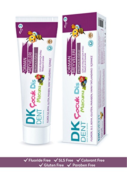 Çocuk Diş Macunu 50 ml Orman Meyveleri ve Propolis Özlü Organik Florürsüz fiyatları