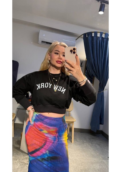 Siyah Crop Sweatshirt fiyatları