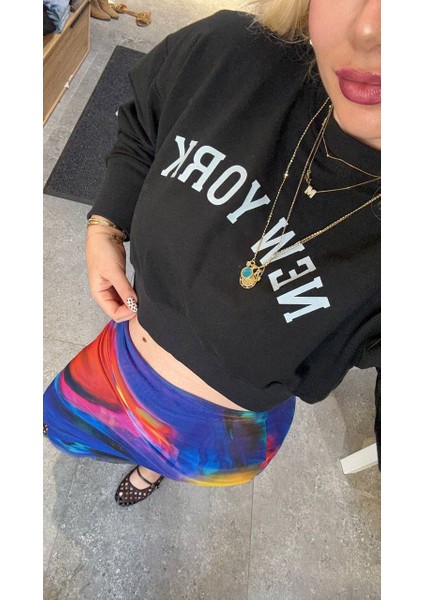 Siyah Crop Sweatshirt fırsatları