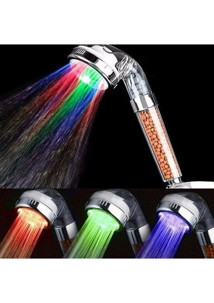 Buffer® Renk Değiştiren LED Işıklı Su Tasarruflu Basınçlı Duş Başlığı