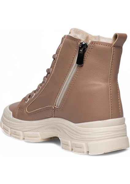 Kadın Içi Kürklü Kum Bej Bot modelleri