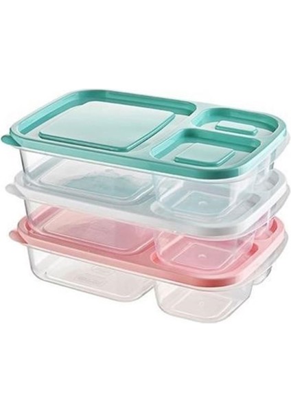 Buffer® 3 Bölmeli Sefer Tası Pratik Kolay Gıda Diyet Saklama Erzak Kabı indirimleri
