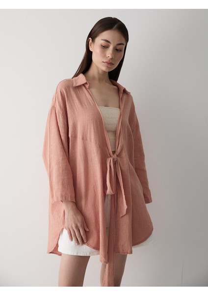 Somon Flam Keten Kimono Gömlek indirimleri