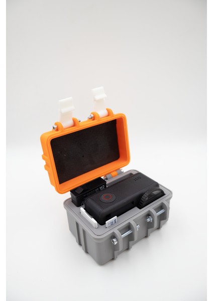 Djı Osmo Action 4 / 5 Uyumlu Travel Case (Küçük) (Turuncu / Gri) modelleri