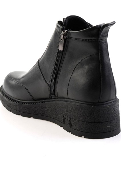 Siyah Hakiki Deri Kadın Bot & Bootie K02717251703 modelleri