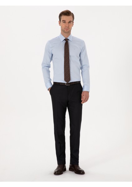 Erkek Lacivert Slim Fit Klasik Pantolon 50318985-VR033