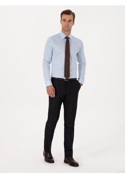 Erkek Lacivert Slim Fit Klasik Pantolon 50318985-VR033