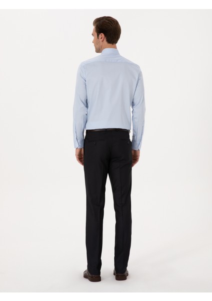 Erkek Lacivert Slim Fit Klasik Pantolon 50318985-VR033