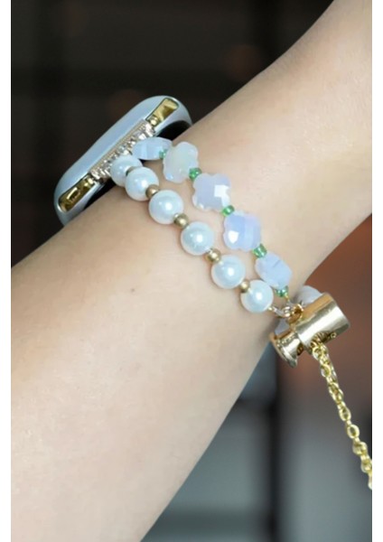 Apple Watch Series 10/11 42MM 10/9/8/7/6/5/4/3/SE 41MM 40MM 38MM Kordon Boncuk Kalp Fiyonk