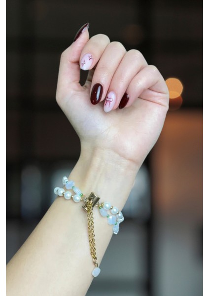 Apple Watch Series 10/11 42MM 10/9/8/7/6/5/4/3/SE 41MM 40MM 38MM Kordon Boncuk Kalp Fiyonk modelleri