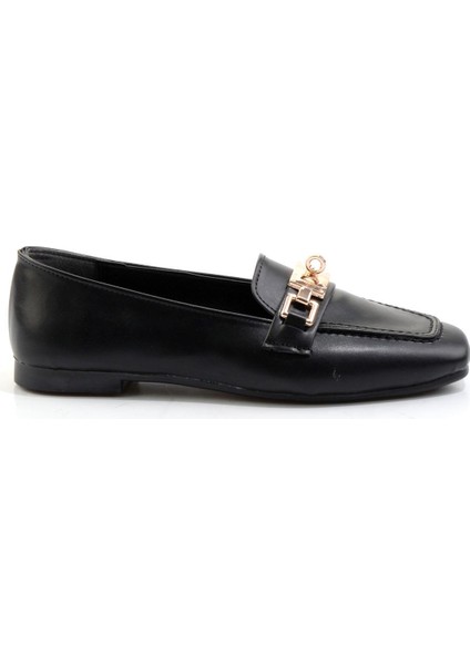 Siyah Kadın Loafer Ayakkabı K01641022509