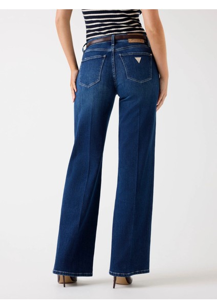 Indaco Kadın Mavi Kaşmir Karışımlı Palazzo Fit Jean W5BA96D4U5A-C4BU modelleri