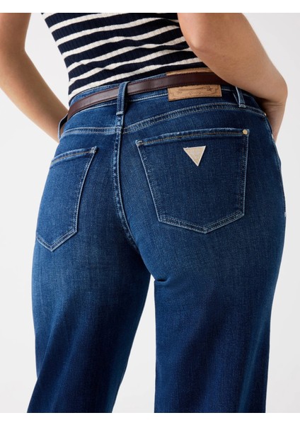 Indaco Kadın Mavi Kaşmir Karışımlı Palazzo Fit Jean W5BA96D4U5A-C4BU fırsatları