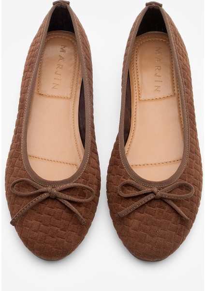 Kadın Fiyonk Detaylı Günlük Babet Monit Kahve Süet