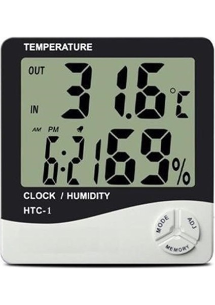 Buffer® Bebek Odası Masaüstü Dijital Termometre Nem Ölçer Higrometre Saat fiyatları