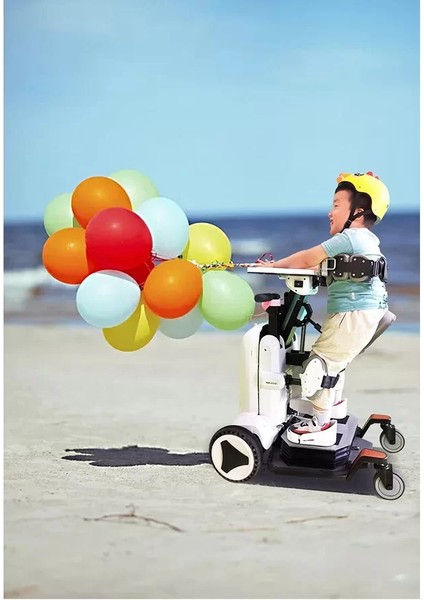 Robooter Pediatrik Akülü Tekerlekli Sandalye | Hafif Katlanabilir Tasarım, Uzaktan Kontrol Özelliği ve 15 Km Menzilli Güvenli Mobilite Desteği Xz-Droıd P