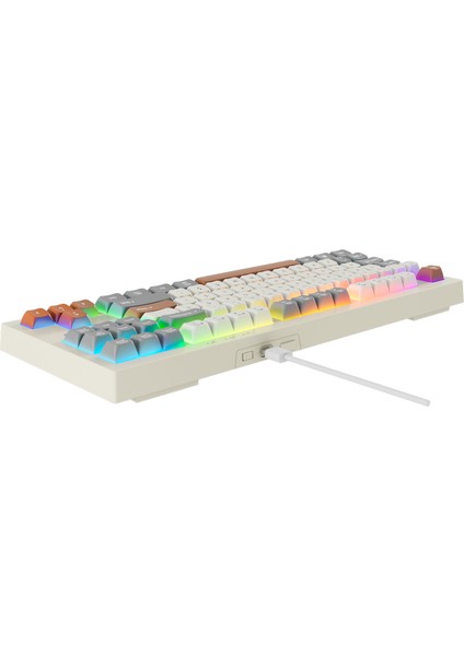 Kb-98 Sılent Tkl Gri/gri Mavi/kahve Rainbow Q Membrane Klavye fırsatları
