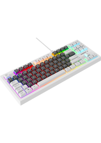 Kb-98 Sılent Tkl Gri Mavi/beyaz Rainbow Q Membrane Klavye fiyatları
