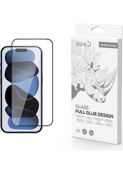 Apple iPhone 17 Air Uyumlu Zore Rika Premium Temperli Cam Ekran Koruyucu