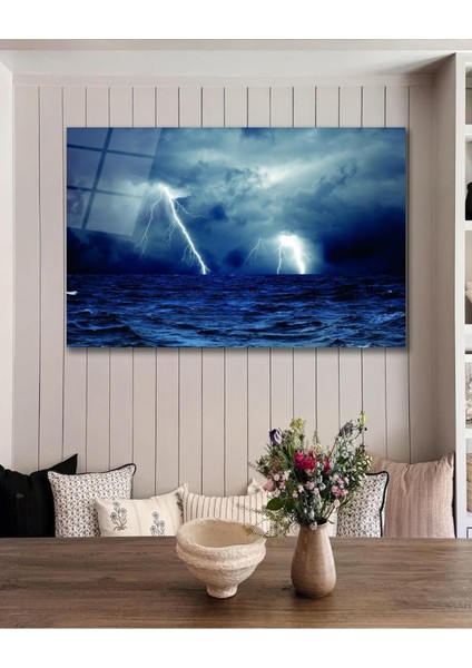 Deniz Yıldırım Cam Tablo, Ev Ofis Salon Hediyelik Duvar Dekoru