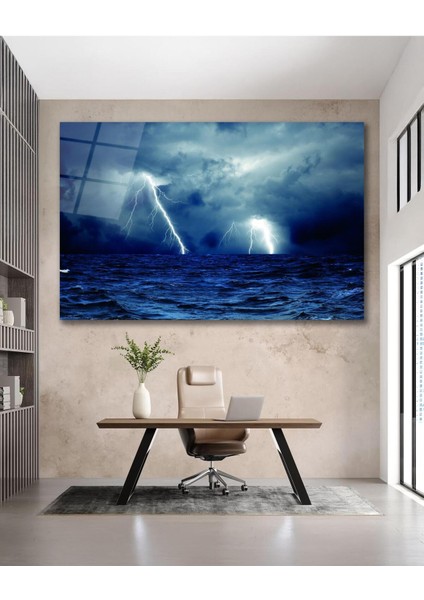 Deniz Yıldırım Cam Tablo, Ev Ofis Salon Hediyelik Duvar Dekoru indirimleri