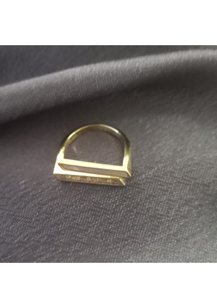 Ayarlanabilir Taşlı Çelik Gold Yüzük fırsatları