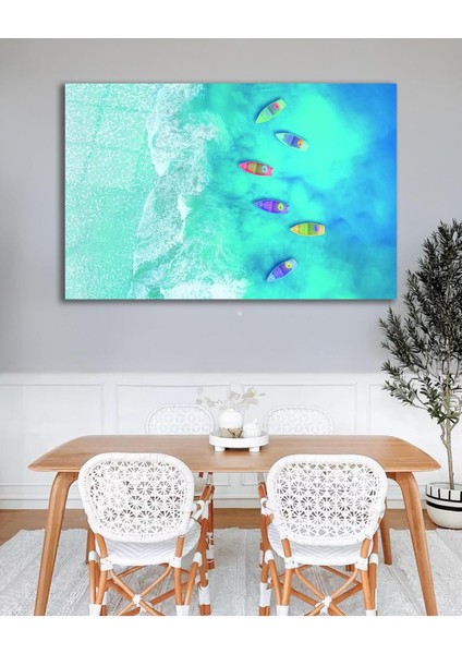 Su Tekne Cam Tablo, Ev Ofis Salon Hediyelik Duvar Dekoru fırsatları