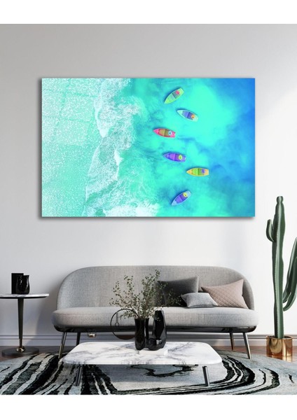 Su Tekne Cam Tablo, Ev Ofis Salon Hediyelik Duvar Dekoru indirimleri