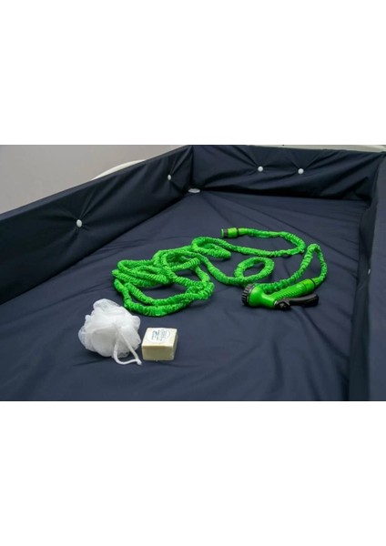 Pratik Hasta Yıkama Havuz Seti Mavi | Yatağa Bağımlı Hastalar Için Güvenli Banyo Imkanı