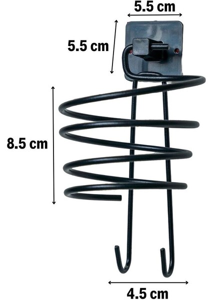 Buffer® Kendiliğinden Yapışkanlı Siyah Paslanmaz Metal Fön Makinesi Askısı Saç Kurutma Makinesi Tutacağı fırsatları
