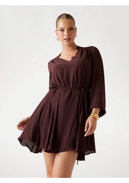 Wanda Kadın Kahverengi Elbise W5BK51WGLA2-G1G5