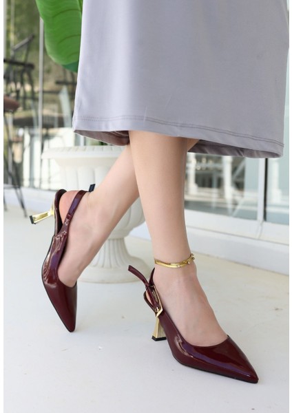 Zalin Bordo Rugan Topuklu Ayakkabı fiyatları