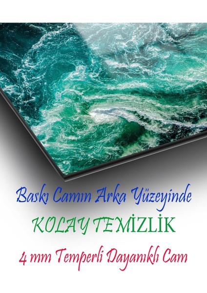 Deniz Dalga Manzara Cam Tablo , Ev Ofis Salon Hediyelik Duvar Dekoru indirimleri