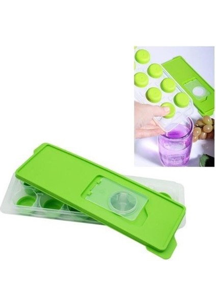 Buffer® 12LI Kapaklı Yapışmaz Silikon Tabanlı Plastik Küp Buz Kalıbı indirimleri