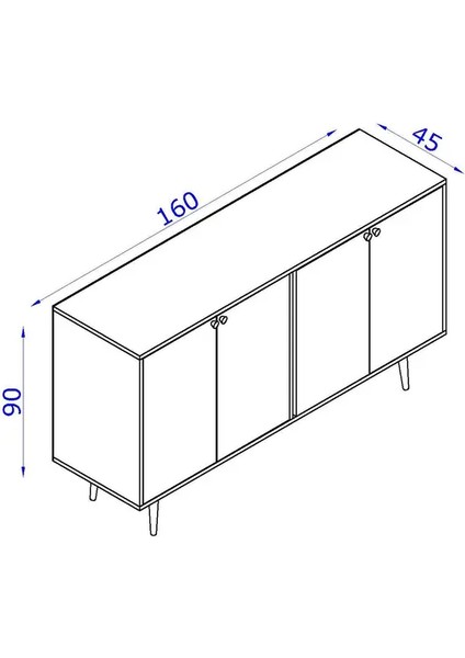 Sarissa Konsol |konsol | Çok Amaçlı Dolap 160 cm
