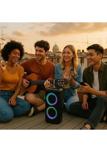 Rgb LED Işıklı Bluetooth Hoparlör – Kablosuz, Güçlü Ses, Tws, Fm Radyo, Çoklu Bağlantı ve Şarjlı Pil modelleri