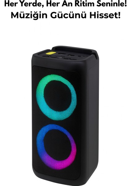 Rgb LED Işıklı Bluetooth Hoparlör – Kablosuz, Güçlü Ses, Tws, Fm Radyo, Çoklu Bağlantı ve Şarjlı Pil fırsatları