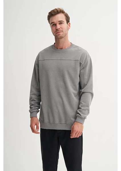 Relax Fit Pamuk Karışımlı 3 Iplik Ham Kumaş SWEATSHIRT-50390 fiyatları