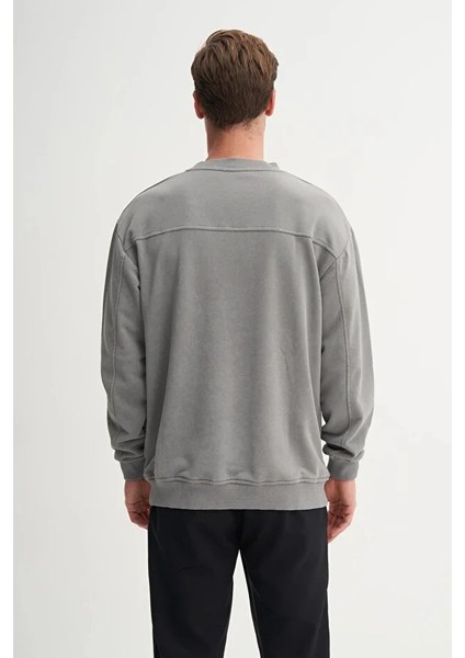 Relax Fit Pamuk Karışımlı 3 Iplik Ham Kumaş SWEATSHIRT-50390 modelleri