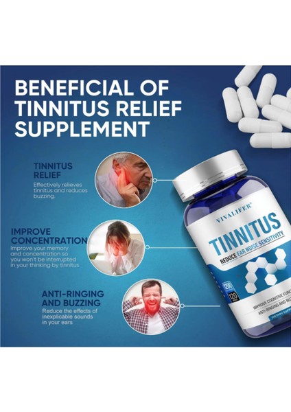 Tinnitus Relief For Ringing Ears, 120 Capsules.abd Menşei fırsatları