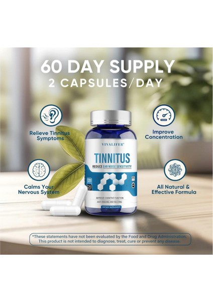 Tinnitus Relief For Ringing Ears, 120 Capsules.abd Menşei indirimleri