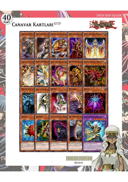 Yu-Gi-Oh! Ingilizce Ishizu Ishtar Destesi 71 Kart modelleri